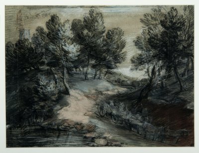 En tømmervogn på en skogsvei, 1775-80 av Thomas Gainsborough