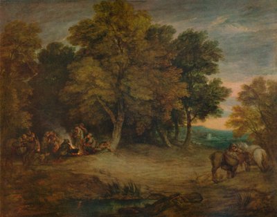 Gipsy Encampment: Sunset, c1758, 1935 av Thomas Gainsborough