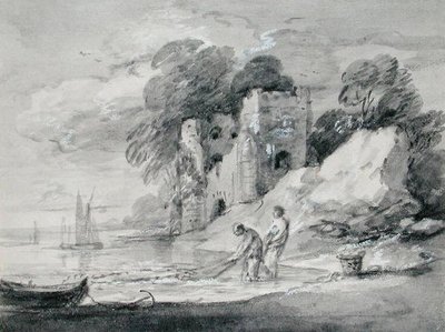 Haling av Seinen-nettet av Thomas Gainsborough