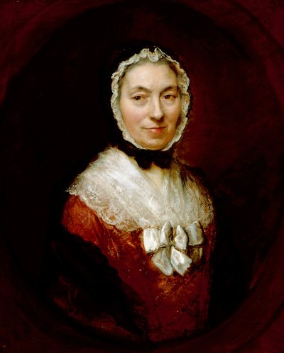 Lady In A Mob Cap (olje på lerret) av Thomas Gainsborough