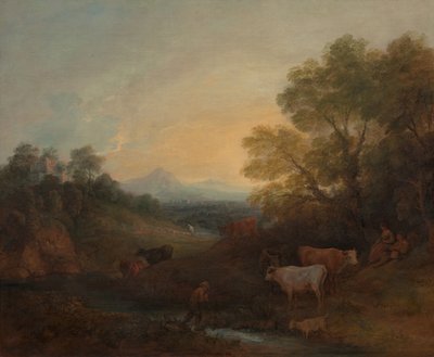 Landskap med storfe av Thomas Gainsborough