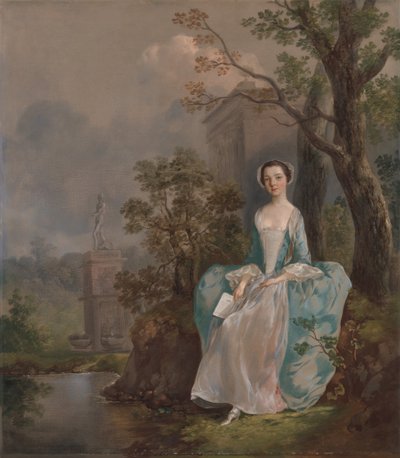 Portrett av en kvinne, ca. 1750. av Thomas Gainsborough