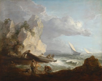 Havkyst med fiskere av Thomas Gainsborough
