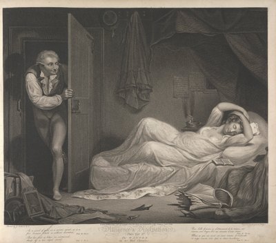 Diligence and Dissipation: The Wanton in her Bed Chamber (Plate 3) av Thomas Gaugain