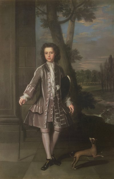 Full lengdeportrett av William King, 10 år gammel, 1720 av Thomas Gibson