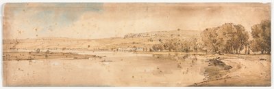 Et utvalg av tjue av de mest pittoreske utsiktene i Paris, 1802. av Thomas Girtin