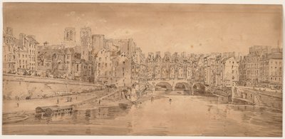 Et utvalg av tjue av de mest pittoreske utsiktene i Paris, 1802. av Thomas Girtin
