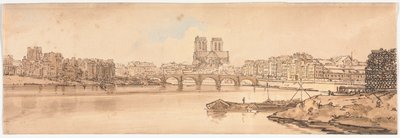 Et utvalg av tjue av de mest pittoreske utsiktene i Paris, 1802. av Thomas Girtin