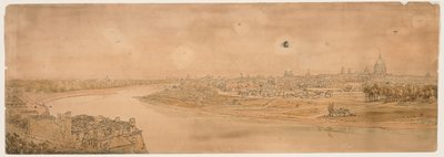 Et utvalg av tjue av de mest pittoreske utsiktene i Paris, 1802. av Thomas Girtin