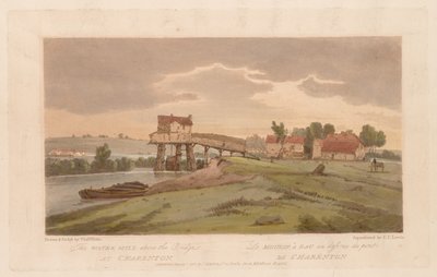 Et utvalg av tjue av de mest pittoreske utsiktene i Paris: Vannmøllen over broen ved Charenton av Thomas Girtin
