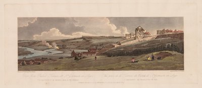 Et utvalg av tjue av de mest pittoreske utsiktene i Paris: Utsikt fra Palace Terrace, ved St. Germain en Laye, Aquaduct of Marli sett i det fjerne av Thomas Girtin