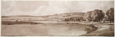Et utvalg av tjue av de mest pittoreske utsiktene i Paris: Utsikt over Belle Vue og Pont de Sêve av Thomas Girtin