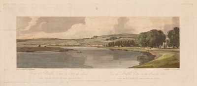 Et utvalg av tjue av de mest pittoreske utsiktene i Paris: Utsikt over Belle Vue og Pont de Sêve..., 1 av Thomas Girtin