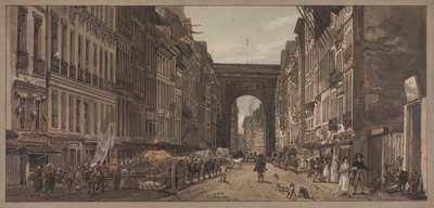 Et utvalg av tjue av de mest pittoreske utsiktene i Paris: Utsikt over St. Denis-porten tatt fra forstedene av Thomas Girtin