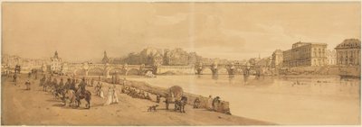 Utsikt over Pont Neuf, mynten osv.: plate 8 av Thomas Girtin