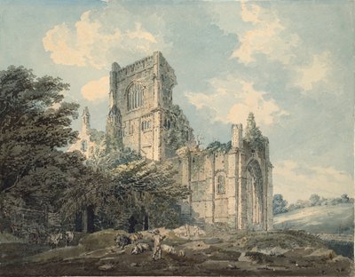 Kirkstall Abbey, Yorkshire, c1790-1802 av Thomas Girtin