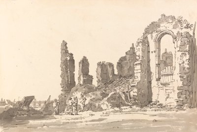 Ruinene av Savoy Palace, London av Thomas Girtin