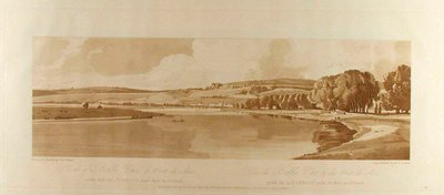 Utsikt over Belle Vue og Pont du Sève, sett fra terrassen nær Pont de Saint-Cloud av Thomas Girtin