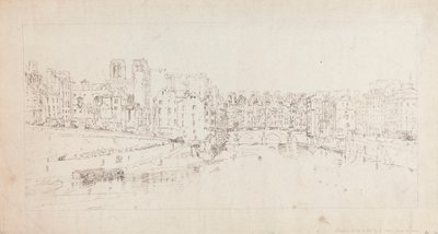 Utsikt over Pont St. Michel fra Pont Neuf av Thomas Girtin