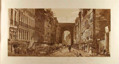 Utsikt over Porte Saint-Denis sett fra forstedene av Thomas Girtin