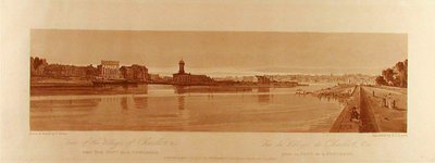Utsikt over landsbyen Chaillot osv., sett fra Pont de la Concorde av Thomas Girtin