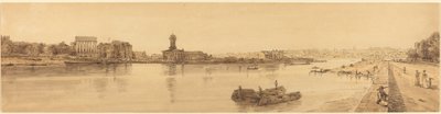 Utsikt over landsbyen Chaillot fra Pont de la Concorde: pl.17 av Thomas Girtin