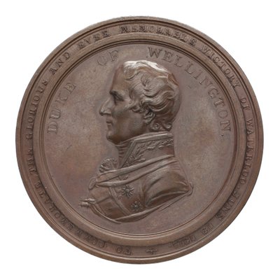 Medalje til minne om Wellington og Blücher ved Waterloo, 1815 (bronse) av Thomas Halliday