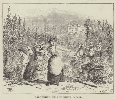Hoppplukking nær Farnham Palace av Thomas Harrington Wilson