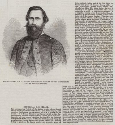 Generalmajor J E B Stuart, kommanderte kavaleri fra den konfødererte hæren i Nord-Virginia av Thomas Harrington Wilson