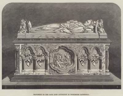 Monument til avdøde Lord Lyttelton i Worcester Cathedral av Thomas Harrington Wilson