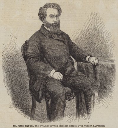 Mr James Hodges, byggherren av Victoria Bridge over St Lawrence av Thomas Harrington Wilson