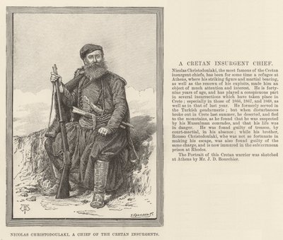 Nicolas Christodoulaki, en sjef for de kretiske opprørerne av Thomas Harrington Wilson