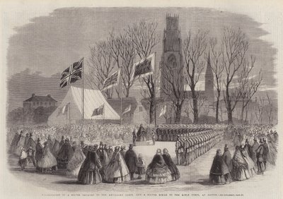 Presentasjon av en sølvtrompet til Artillery Corps og en Silver Bugle til Rifle Corps, i Boston av Thomas Harrington Wilson