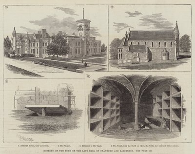 Ran av graven til avdøde jarl av Crawford og Balcarres av Thomas Harrington Wilson