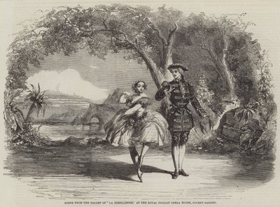 Scene fra Ballet of La Bresilienne, ved Royal Italian Opera House, Covent Garden av Thomas Harrington Wilson