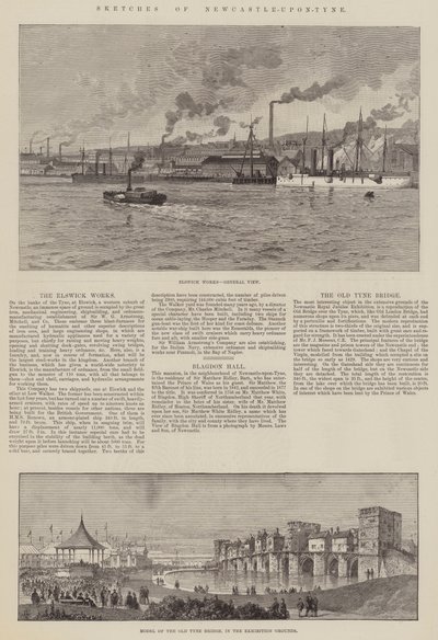 Skisser av Newcastle-upon-Tyne av Thomas Harrington Wilson