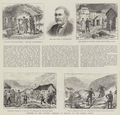 Skisser av utkastelseskampanjen i Irland av Thomas Harrington Wilson