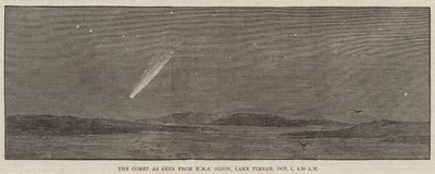 Kometen sett fra HMS Orion, Lake Timsah, 1. oktober kl. 4.30 av Thomas Harrington Wilson