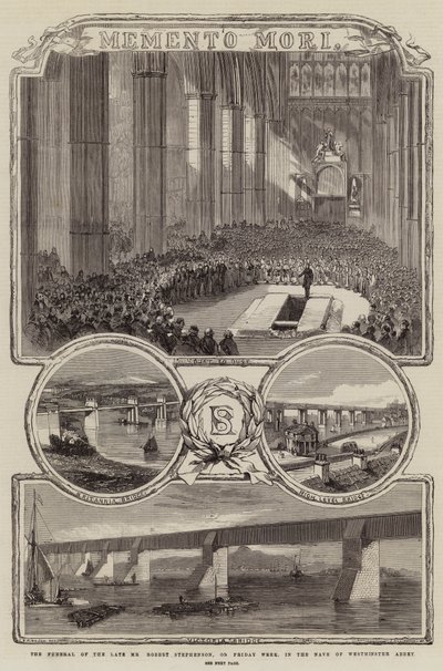 Begravelsen til avdøde Robert Stephenson, fredag uke, i Nave of Westminster Abbey av Thomas Harrington Wilson