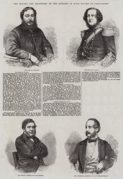 Foredragsholderne og sekondantene av talen i begge parlamentets hus av Thomas Harrington Wilson