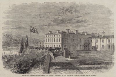 Parlamentsbygningene, Quebec, den offisielle residensen til prinsen av Wales under hans opphold i Quebec av Thomas Harrington Wilson