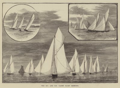 The Royal Thames og New Thames Yacht Clubs kamper av Thomas Harrington Wilson