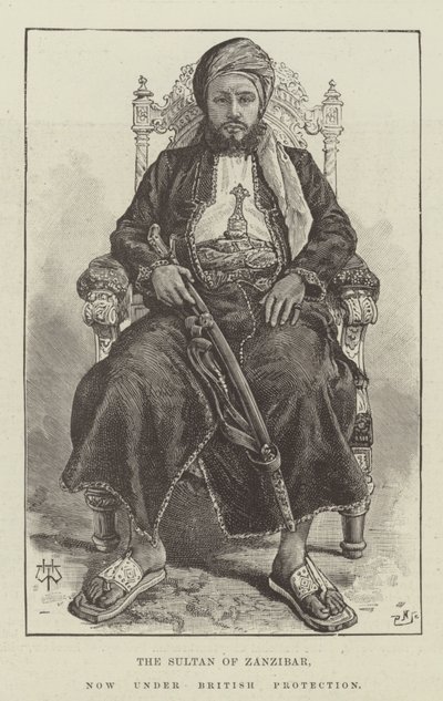 Sultanen av Zanzibar, nå under britisk beskyttelse av Thomas Harrington Wilson