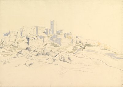 Akropolis fra Areopagos, Athen, 24. april 1846. av Thomas Hartley Cromek