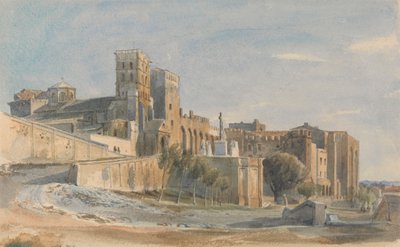 Katedralen og pavenes palass, Avignon av Thomas Hartley Cromek