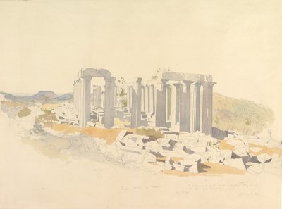Apollon-tempelet i Bassae, 1843. av Thomas Hartley Cromek