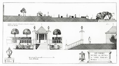 Southport: Section and Details of Upper Terrace and Walls, fra Thomas Mawsons 
