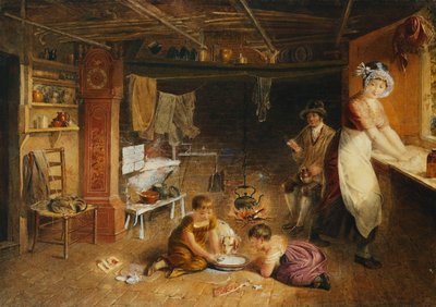 Arbeid og lek på kjøkkenet, av Thomas Heaphy