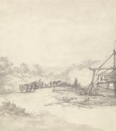 Loser Pit Props på Coalbrookdale av Thomas Hearne