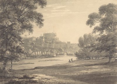 Windsor Castle fra Eton Playing Fields av Thomas Hearne